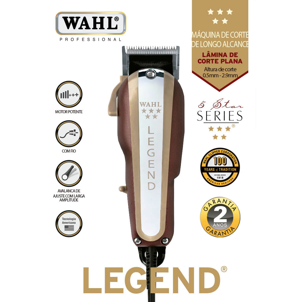 Máquina de Cortar Cabelo Wahl Legend | Loja Wahl Clipper Brasil
