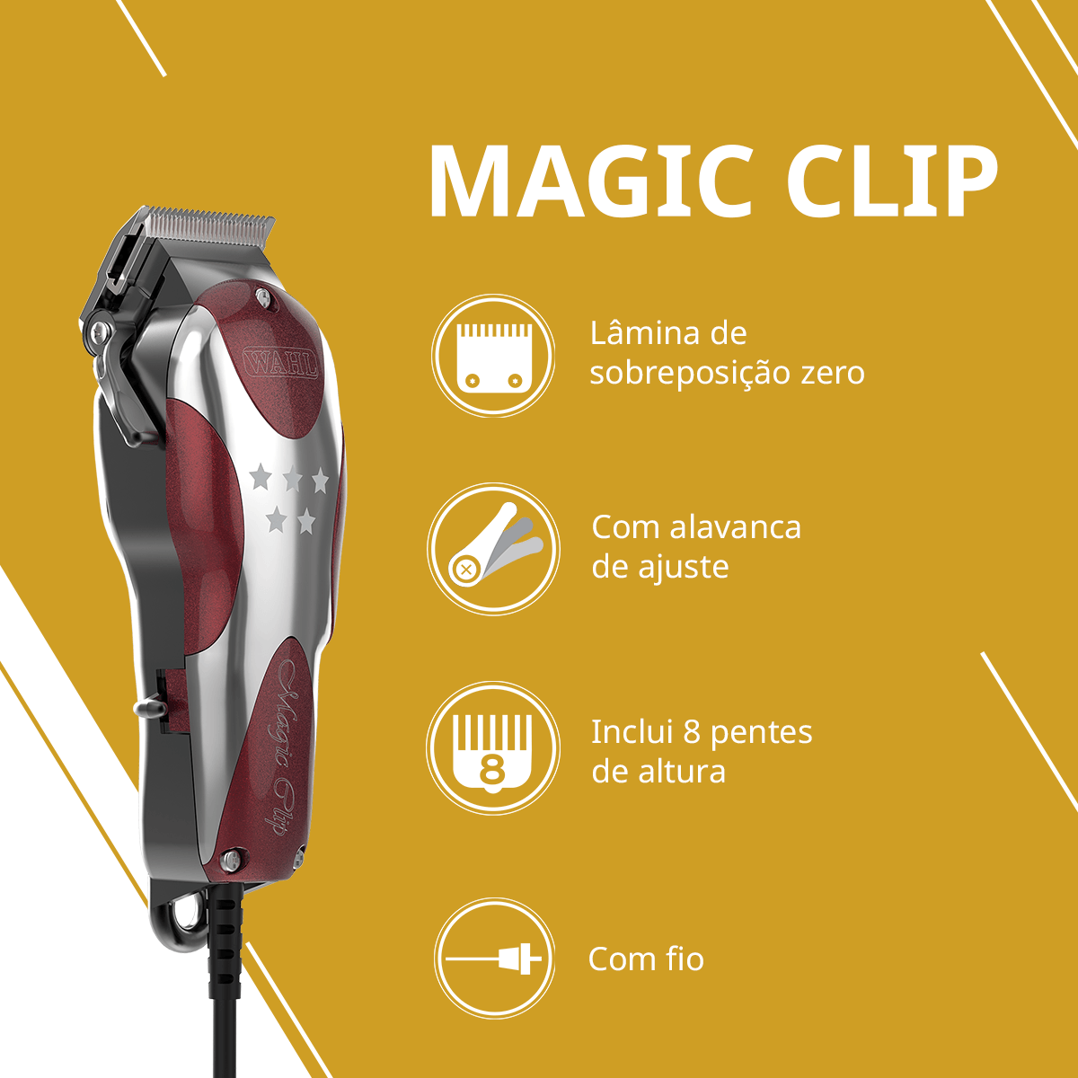 Máquina de Cortar Cabelo Wahl Magic Clip | Loja Wahl Clipper Brasil